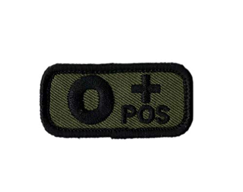 Titan One Europe – Blood Type O + Positive Bündel 0+ Militär Stickerei Tactical Patch (Camo) von Titan One Europe