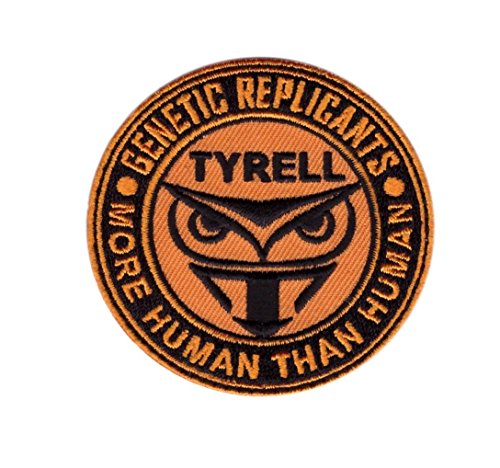 Titan One Europe - Tyrell Blade Runner More Human Genetic Replicant Biker Bestickter Aufnäher (zum Aufbügeln) von Titan One Europe