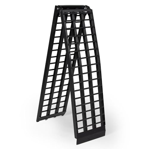 Motorrad-Laderampe, zusammenklappbar, breit, gewölbt, HD, 4 Balken, Schwarz, 3 m Motorrad-Laderampe, zusammenklappbar, breit, gewölbt, HD, 4 Balken, Schwarz, 3 m von Titan Ramps