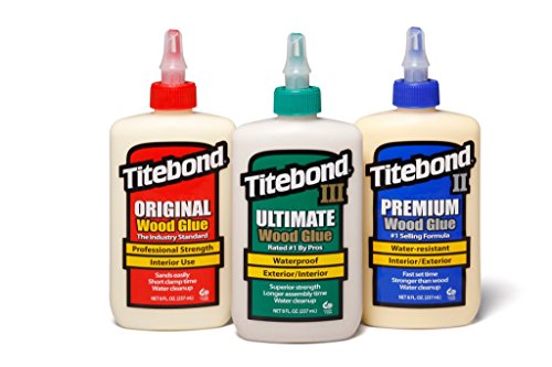 Holzleim Titebond Set 711 ml Original Wood Glue , Premium II wetterfest , Ultimate III wasserfest von Titebond