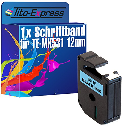 Tito-Express PlatinumSerie 1 Schriftband-Kassette kompatibel mit Brother P-Touch BB 4 55 60 MK-531 von Tito-Express