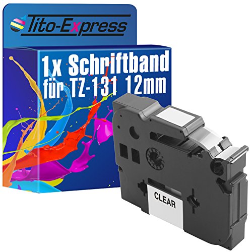 Tito-Express PlatinumSerie 1 Schriftband-Kassette kompatibel mit Brother TZ-131 TZe-131 12mm Black/Clear P-Touch H500 Li H75 S P300 BT P700 P750 TFI PT-P900 NW W PT-P95 RL700 S von Tito-Express
