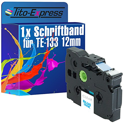 Tito-Express PlatinumSerie 1 Schriftband-Kassette kompatibel mit Brother TZ-133 TZe-133 12mm Blue/Clear P-Touch H500 Li H75 S P300 BT P700 P750 TFI PT-P900 NW W PT-P95 RL700 S von Tito-Express