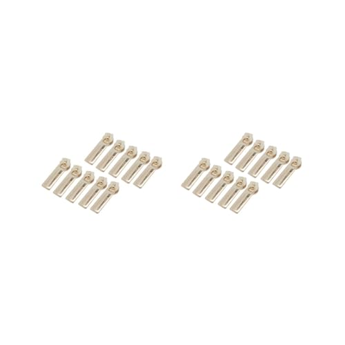 2 Set 10 Stück Gold Reißverschlussschieber Ersatzkopf Reißverschluss-Reparatur-Set 2 Set 10 Stück Gold Reißverschlussschieber Ersatzkopf Reißverschluss-Reparatur-Set von Tityvirnix