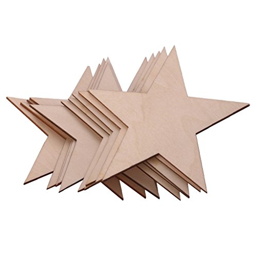 Tiuimk 3 mm dicke DIY-Holzsterne – 80 mm, natürliche Holzfarbe, Bastelsterne für Kartenherstellung, Scrapbooking und mehr Tiuimk 3 mm dicke DIY-Holzsterne – 80 mm, natürliche Holzfarbe, Bastelsterne für Kartenherstellung, Scrapbooking und mehr von Tiuimk