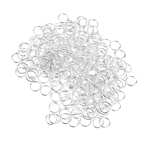 Tiuimk 300 Stück versilberte offene Biegeringe 8 mm – Biegeringe aus Legierung für Schmuckherstellung Tiuimk 300 Stück versilberte offene Biegeringe 8 mm – Biegeringe aus Legierung für Schmuckherstellung von Tiuimk