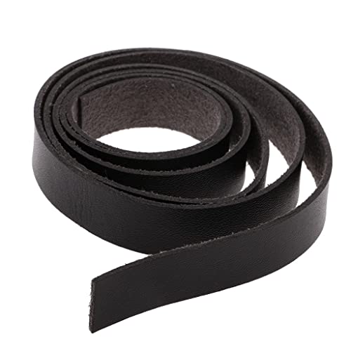 Tiuimk Hochwertiges Mikrofaser-PU-Lederband, 1 mm dick, 15 mm breit, 2 m lang, schwarz, langlebig und stabil von Tiuimk
