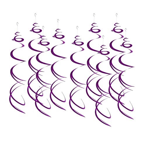 Tiuimk Lila Hochzeitsspirale zum Aufhängen – 14 Stück Dekorationen für Partys, Jubiläen, Geburtstage und mehr – Kunststoffmaterial – 14 cm Durchmesser Tiuimk Lila Hochzeitsspirale zum Aufhängen – 14 Stück Dekorationen für Partys, Jubiläen, Geburtstage und mehr – Kunststoffmaterial – 14 cm Durchmesser von Tiuimk