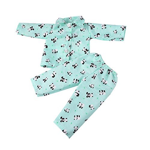 Tiuimk PJS Pyjamas Kleidung für 18'' American Girl Puppe Unsere Generation (Panda) von Tiuimk