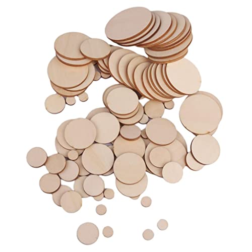 Tiuimk Runde Holzformen, 3 mm dick, verschiedene Größen 10 mm - 50 mm, Naturholzfarbe, 100 Stück – ideal für Bastelarbeiten und Dekorationen Tiuimk Runde Holzformen, 3 mm dick, verschiedene Größen 10 mm - 50 mm, Naturholzfarbe, 100 Stück – ideal für Bastelarbeiten und Dekorationen von Tiuimk
