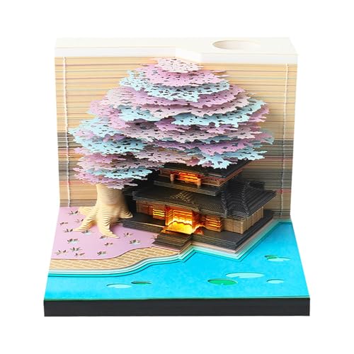 Time Piece Kalender 2025 Tischkalender mit LED-Licht 3D Abreißkalender Papier Schnitzerei Kunst Memo Pad Notizblock Geschenk für Weihnachten Einweihungsfeier Desktop Dekoration (mit Kalender & Licht) Time Piece Kalender 2025 Tischkalender mit LED-Licht 3D Abreißkalender Papier Schnitzerei Kunst Memo Pad Notizblock Geschenk für Weihnachten Einweihungsfeier Desktop Dekoration (mit Kalender & Licht) von Tiuyii