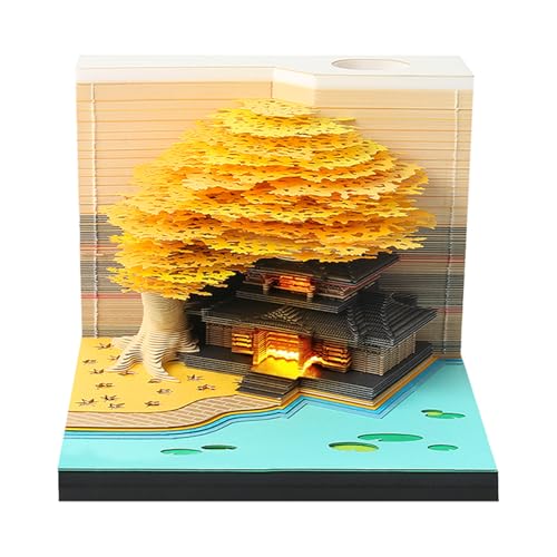 Time Piece Kalender 2025 Tischkalender mit LED-Licht 3D Abreißkalender Papier Schnitzerei Kunst Memo Pad Notizblock Geschenk für Weihnachten Einweihungsfeier Desktop Dekoration (mit Kalender & Licht) Time Piece Kalender 2025 Tischkalender mit LED-Licht 3D Abreißkalender Papier Schnitzerei Kunst Memo Pad Notizblock Geschenk für Weihnachten Einweihungsfeier Desktop Dekoration (mit Kalender & Licht) von Tiuyii
