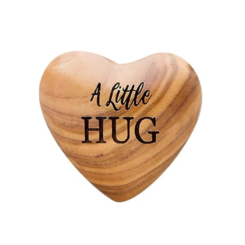 Tiuyii Pocket Hug Token Holzherz Kunst Handwerk für Kirche Gastgeschenke Familie Beerdigung Geschenke von Tiuyii