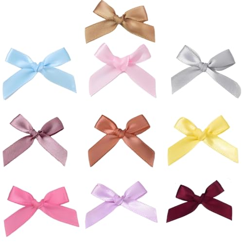 Tivleed Mini-Schleifen, Schleifen zum Basteln, Schleifen – 100 Stück gemischte Farben, Satinband-Schleifen, 4 x 5 cm, Mini-Schleifen für DIY-Geschenkverpackungen, Hochzeit, Heimdekoration Tivleed Mini-Schleifen, Schleifen zum Basteln, Schleifen – 100 Stück gemischte Farben, Satinband-Schleifen, 4 x 5 cm, Mini-Schleifen für DIY-Geschenkverpackungen, Hochzeit, Heimdekoration von Tivleed