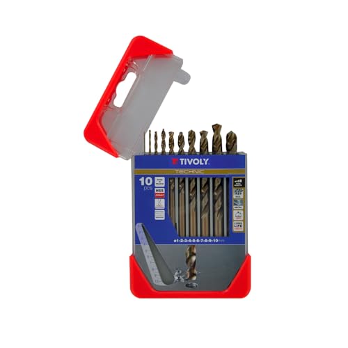 Tivoly 11468570001 Technic Metall Kobalt Bohrer-10pcs Set, Ø 1, 2, 3, 4, 5, 6, 7, 8, 9, 10mm, bronze Tivoly 11468570001 Technic Metall Kobalt Bohrer-10pcs Set, Ø 1, 2, 3, 4, 5, 6, 7, 8, 9, 10mm, bronze von Tivoly