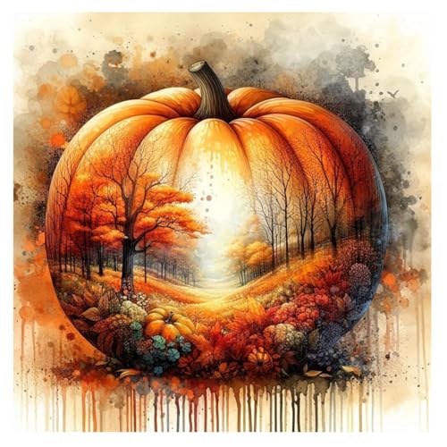 Kreuzstich-Set mit Herbst-Kürbis-Landschaftsprägung für Erwachsene – Thanksgiving-Sticksets für Anfänger und Erwachsene, 11-fädige Muster, Maße, gezählte Kreuzstich-Sets für Erwachsene, Kunsthandwerk Kreuzstich-Set mit Herbst-Kürbis-Landschaftsprägung für Erwachsene – Thanksgiving-Sticksets für Anfänger und Erwachsene, 11-fädige Muster, Maße, gezählte Kreuzstich-Sets für Erwachsene, Kunsthandwerk von Tiwabb