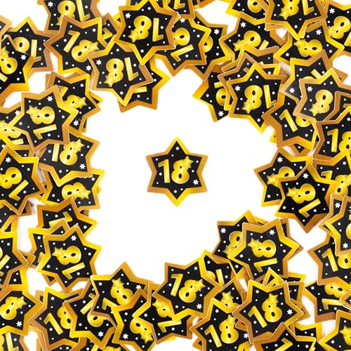 18 Geburtstag Deko Konfetti schwarz/gold - Originelle Dekoration für einen gelungenen 18. Geburtstag Junge oder Mädchen - Tiwoca 18 Geburtstag Deko Konfetti schwarz/gold - Originelle Dekoration für einen gelungenen 18. Geburtstag Junge oder Mädchen - Tiwoca von Tiwoca