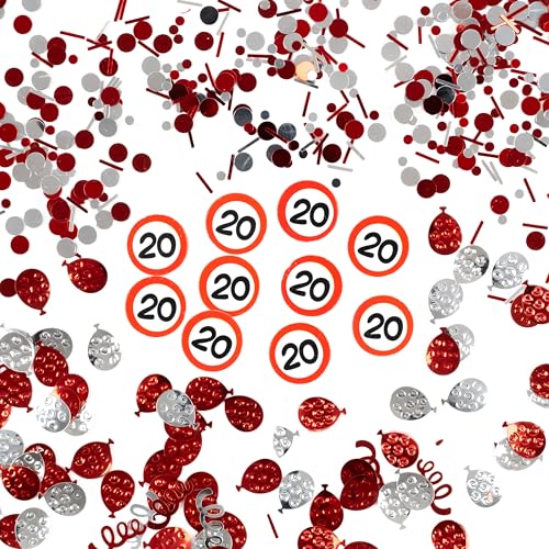 20 Geburtstag Deko Konfetti Mix Verkehrszeichen rot/weiß - Originelle Geburtstagsdeko 20 für einen gelungenen 20 Geburtstag Frau oder Mann - Tiwoca 20 Geburtstag Deko Konfetti Mix Verkehrszeichen rot/weiß - Originelle Geburtstagsdeko 20 für einen gelungenen 20 Geburtstag Frau oder Mann - Tiwoca von Tiwoca