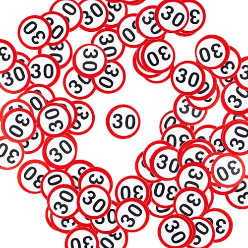 30 Geburtstag Deko Konfetti Verkehrszeichen rot/weiß - Originelle Geburtstagsdeko 30 für einen gelungenen 30 Geburtstag Männer oder Frauen - Tiwoca 30 Geburtstag Deko Konfetti Verkehrszeichen rot/weiß - Originelle Geburtstagsdeko 30 für einen gelungenen 30 Geburtstag Männer oder Frauen - Tiwoca von Tiwoca
