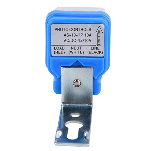 Außenlampenschalter, Automatisches Ein- und Ausschalten, Automatischer Schalter, Straßenlaternenschalter, Lichtsteuerungssensor, AC 12 V/24 V/110 V/220 V, 10 A (12V) von Tixiyu