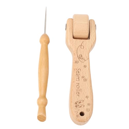 Nähwalze Rolle & Presse Buchenholz Nahtroller mit ergonomischem Griff Multifunktionale Quilting Nahtroller zum Nähen, Quilten, Stoff Nähwalze Rolle & Presse Buchenholz Nahtroller mit ergonomischem Griff Multifunktionale Quilting Nahtroller zum Nähen, Quilten, Stoff von Tixiyu