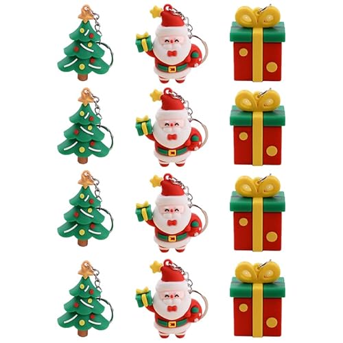 Tixiyu 12 PCs Weihnachten Schlüsselbund Santa Pendants Weihnachts -Ornamente Urlaubsdekorationen für Rucksäcke Telefone USB mit PVC Weichgummi -Metall Tixiyu 12 PCs Weihnachten Schlüsselbund Santa Pendants Weihnachts -Ornamente Urlaubsdekorationen für Rucksäcke Telefone USB mit PVC Weichgummi -Metall von Tixiyu