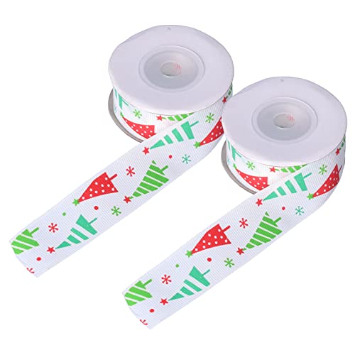 Tixiyu 2 Rollen Weihnachtsband, Ripsband, Satinband, Drahtband für Feiertagsdekorationen mit Festlichen Mustern, Wintergeburtstag, DIY-Bastelarbeiten, Verpacken Tixiyu 2 Rollen Weihnachtsband, Ripsband, Satinband, Drahtband für Feiertagsdekorationen mit Festlichen Mustern, Wintergeburtstag, DIY-Bastelarbeiten, Verpacken von Tixiyu