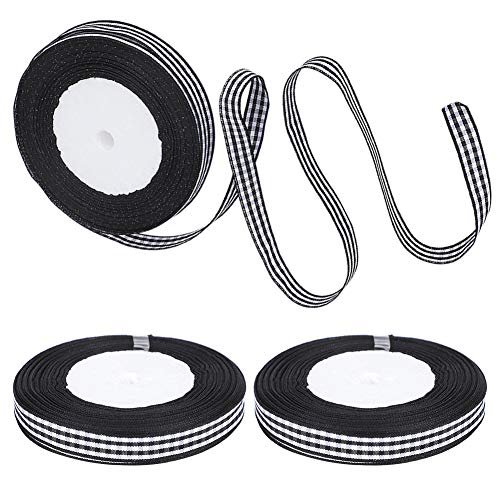 Tixiyu 3 Roll-Check-Satin-Band Weihnachten Wedding Wicking Kuchendekoration 1 Cm Breite 25yardroll Glattes Falten-Polyester für DIY Hair Accessoires Box Verpackung Kleidung Dekoration Tixiyu 3 Roll-Check-Satin-Band Weihnachten Wedding Wicking Kuchendekoration 1 Cm Breite 25yardroll Glattes Falten-Polyester für DIY Hair Accessoires Box Verpackung Kleidung Dekoration von Tixiyu