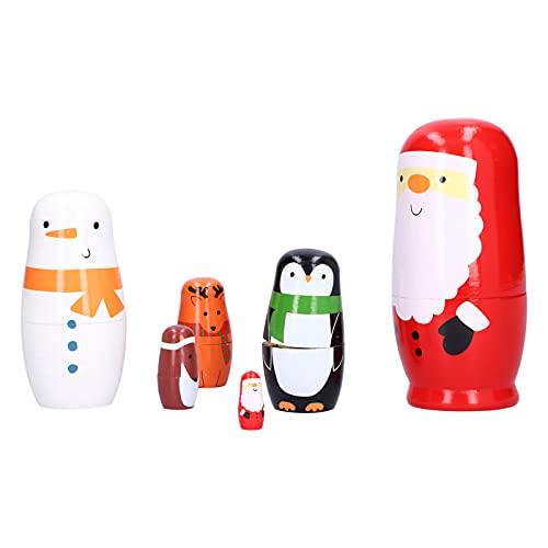 Tixiyu 6PCS Russische Nistpuppen Matryoshka -Puppen Stapelpuppen Handgefertigtes Hölzerne Gemaltes Kunst Cartoon Design für Wohnkulturgeschenke Feiertage Tixiyu 6PCS Russische Nistpuppen Matryoshka -Puppen Stapelpuppen Handgefertigtes Hölzerne Gemaltes Kunst Cartoon Design für Wohnkulturgeschenke Feiertage von Tixiyu