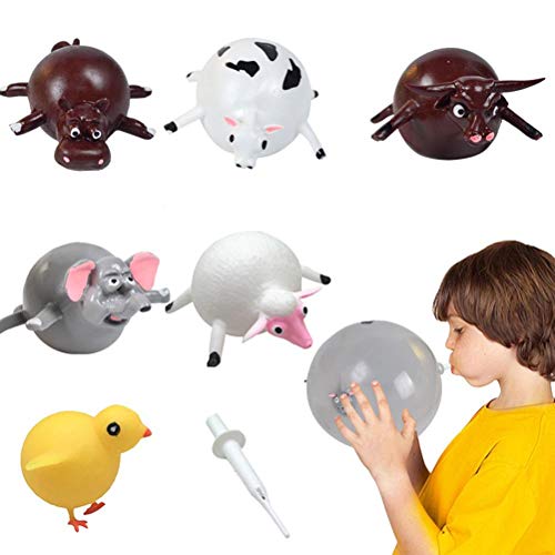 Aufblasbare Luftballons, Spielzeug für Kinder, TPR-Tier-Quetschbälle, lustige Kinder-Spielzeugbälle, Party-Ball, Spielzeug für Festival, Geburtstag, Dekoration, 12 Stück von Tixiyu