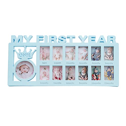 Tixiyu Bilderrahmen für Babys, mein erstes Jahr, Bilderrahmen für Mädchen, Jungen, Fotoabdruck-Set, Album, Babyparty, Geburtstag, Weihnachten, Erinnerungen, Taufgeschenk von Tixiyu