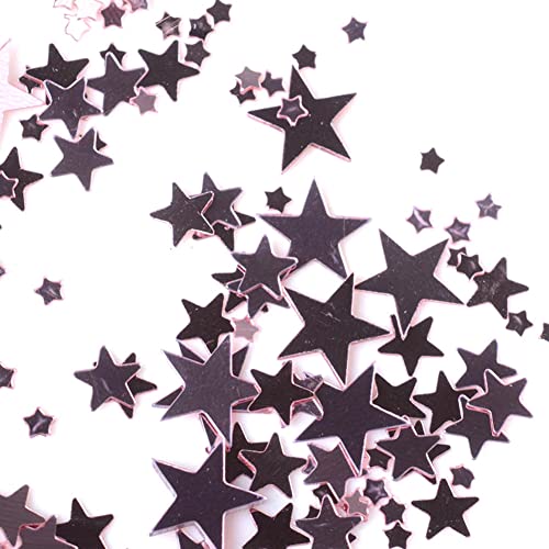 Tixiyu Pentagram -Pailletten Weihnachtsdekorationen Gemischte Farbe PVC Glänzend Wiederverwendbar für DIY -Karten Einladungen Taschen Tischstreuung mit 4 Typen (3+6+10 (Roségold 3mm 6 mm 10 mm) von Tixiyu