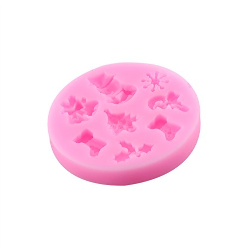 Tixiyu Silikon Fondant Schimmel Weihnachtskuchen Schokoladenschokoladen -Backdekor Werkzeug Flexible Easy Entfernen Innovatives Design Weiches Rosa 8,8 Cm X 5,6 Cm X 1,3 Cm Tixiyu Silikon Fondant Schimmel Weihnachtskuchen Schokoladenschokoladen -Backdekor Werkzeug Flexible Easy Entfernen Innovatives Design Weiches Rosa 8,8 Cm X 5,6 Cm X 1,3 Cm von Tixiyu
