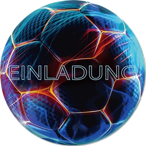 Tixlux 12 Einladungskarten zum Kindergeburtstag, 15 x 15 cm Fußball Einladungskarten, Geburtstagseinladungen für Jungen und Mädchen, Geburtstagseinladungen Kinder Geburtstagsfeier Kinderparty von Tixlux