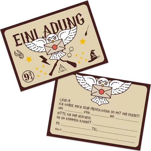 Tixlux 12 Einladungskarten zum Kindergeburtstag, 15 x 10 cm Magier Einladungskarten, Geburtstagseinladungen für Jungen und Mädchen, Geburtstagseinladungen Kinder Geburtstagsfeier Kinderparty Tixlux 12 Einladungskarten zum Kindergeburtstag, 15 x 10 cm Magier Einladungskarten, Geburtstagseinladungen für Jungen und Mädchen, Geburtstagseinladungen Kinder Geburtstagsfeier Kinderparty von Tixlux