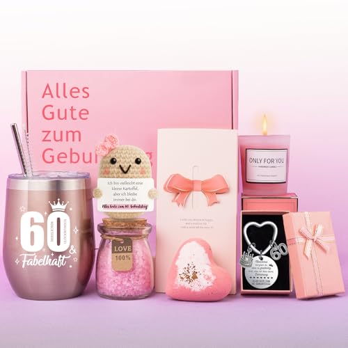 Tixlux Geschenk für Frauen, 60. Geburtstag Geschenkset, besonderes Geburtstagsgeschenk für Mama, Oma, Ehefrau, Freundin, ideal zum Ehrentag & Jubiläum Tixlux Geschenk für Frauen, 60. Geburtstag Geschenkset, besonderes Geburtstagsgeschenk für Mama, Oma, Ehefrau, Freundin, ideal zum Ehrentag & Jubiläum von Tixlux
