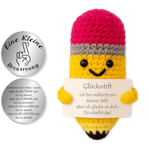 Tixlux Glücksstift Puppe, Kreativer Handgemachter Stift mit Botschaft und Kleine Umarmung Glücksbringer, MutmacherGeschenk, Geschenk zur Prüfung, Einschulung Geschenk, KollegenGeschenk Tixlux Glücksstift Puppe, Kreativer Handgemachter Stift mit Botschaft und Kleine Umarmung Glücksbringer, MutmacherGeschenk, Geschenk zur Prüfung, Einschulung Geschenk, KollegenGeschenk von Tixlux