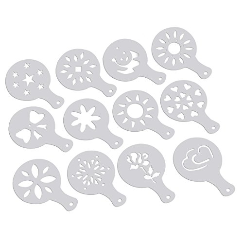 Tixqeaif 12 Stueck Cappuccino Kaffee Schablonen Mustervorlage streuen Blumen Auflage Staubtuch Tixqeaif 12 Stueck Cappuccino Kaffee Schablonen Mustervorlage streuen Blumen Auflage Staubtuch von Tixqeaif