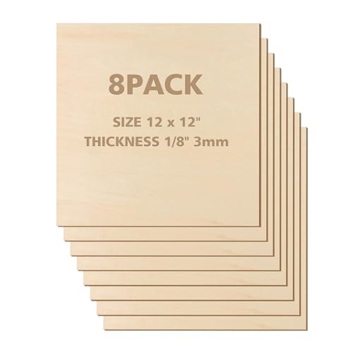Tixqeaif 12 X 12 – 3 mm Sperrholzplatten, DIY-Sperrholzplatten, 8 Stück, Quadratische, Unbehandelte Holzplatten für Heimwerkerarbeiten, Laserschneiden. Tixqeaif 12 X 12 – 3 mm Sperrholzplatten, DIY-Sperrholzplatten, 8 Stück, Quadratische, Unbehandelte Holzplatten für Heimwerkerarbeiten, Laserschneiden. von Tixqeaif
