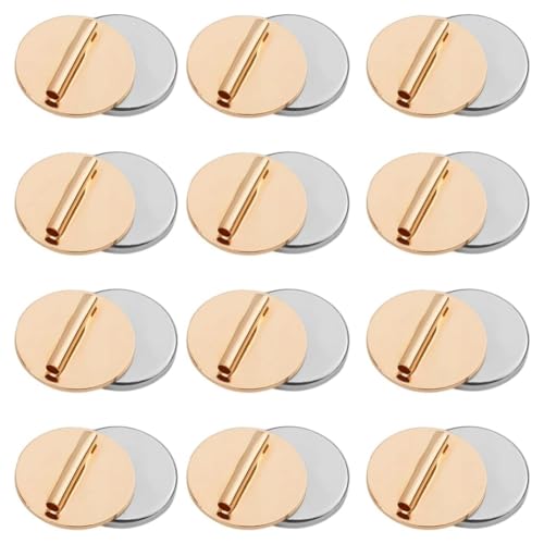 Tixqeaif 12er-Pack Mini-Nadel-Broschen-Umwandlungs-Set-Kit Magnetische Metall-Nadel-Rückseiten Schadstofffreies Broschen-Umwandlungs-Set für Schal Hijab Tücher (Gold) von Tixqeaif