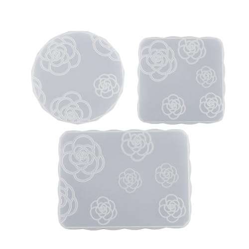 Tixqeaif 3PCS Kamelien-Untersetzer-Harz-Silikonform, Kaffee-Untersetzer-Tablett-Form, Epoxidharz, Gips, Beton, Weinglas, Tassenmatte, Form, Langlebig, Einfach zu Verwenden Tixqeaif 3PCS Kamelien-Untersetzer-Harz-Silikonform, Kaffee-Untersetzer-Tablett-Form, Epoxidharz, Gips, Beton, Weinglas, Tassenmatte, Form, Langlebig, Einfach zu Verwenden von Tixqeaif
