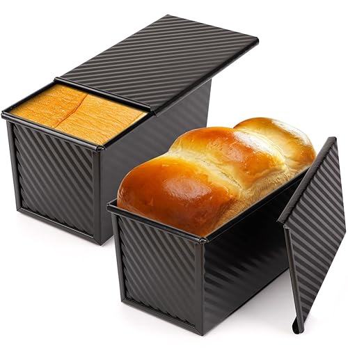Tixqeaif Kastenform 2er-Pack, Antihaftbeschichtete Brotform mit Deckel, Brot-Toastbox-Form Aus Karbonstahl mit Abdeckung für Backformen, Brot, Langlebig, Einfach zu Verwenden Tixqeaif Kastenform 2er-Pack, Antihaftbeschichtete Brotform mit Deckel, Brot-Toastbox-Form Aus Karbonstahl mit Abdeckung für Backformen, Brot, Langlebig, Einfach zu Verwenden von Tixqeaif