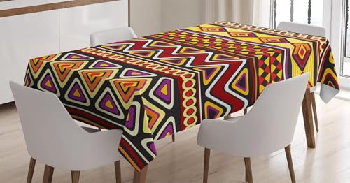 Tischdecke Outdoor Afrikanische Muster Tischdecken Abwaschbar 3D Geometrie Tischdecke Wetterfest Wasserdicht für Party Biertisch, 140x140 cm Q/P2874 Tischdecke Outdoor Afrikanische Muster Tischdecken Abwaschbar 3D Geometrie Tischdecke Wetterfest Wasserdicht für Party Biertisch, 140x140 cm Q/P2874 von Tizhweqo