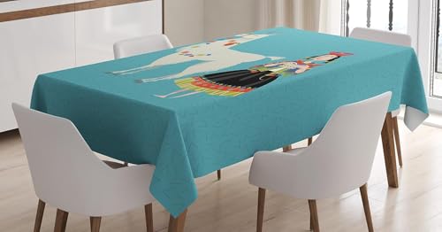 Tischdecke Outdoor Alpaka Tischdecken Abwaschbar 3D Peruanische Frauen Tischdecke Wetterfest Wasserdicht für Party Biertisch, 150x150 cm Q/P2885 Tischdecke Outdoor Alpaka Tischdecken Abwaschbar 3D Peruanische Frauen Tischdecke Wetterfest Wasserdicht für Party Biertisch, 150x150 cm Q/P2885 von Tizhweqo