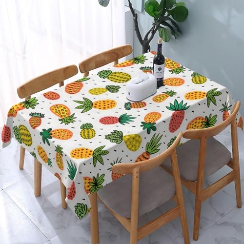 Tischdecke Outdoor Ananas Tischdecken Abwaschbar 3D Obst Tischdecke Wetterfest Wasserdicht für Party Biertisch, 140x300 cm Q.P1400 Tischdecke Outdoor Ananas Tischdecken Abwaschbar 3D Obst Tischdecke Wetterfest Wasserdicht für Party Biertisch, 140x300 cm Q.P1400 von Tizhweqo