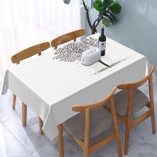 Tischdecke Outdoor Bäume Tischdecken Abwaschbar 3D Weiß Tischdecke Wetterfest Wasserdicht für Party Biertisch, 140x300 cm Q.P1340 Tischdecke Outdoor Bäume Tischdecken Abwaschbar 3D Weiß Tischdecke Wetterfest Wasserdicht für Party Biertisch, 140x300 cm Q.P1340 von Tizhweqo