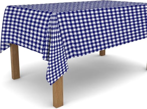 Tischdecke Outdoor Blau Kariert Tischdecken Abwaschbar 3D Geometrische Muster Tischdecke Wetterfest Wasserdicht für Party Biertisch, 100x100 cm Q/P4883 Tischdecke Outdoor Blau Kariert Tischdecken Abwaschbar 3D Geometrische Muster Tischdecke Wetterfest Wasserdicht für Party Biertisch, 100x100 cm Q/P4883 von Tizhweqo