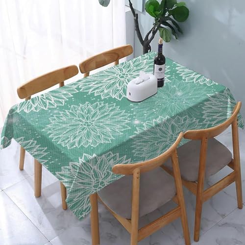 Tischdecke Outdoor Blumen Tischdecken Abwaschbar 3D Grün Tischdecke Wetterfest Wasserdicht für Party Biertisch, 140x300 cm Q.P1020 Tischdecke Outdoor Blumen Tischdecken Abwaschbar 3D Grün Tischdecke Wetterfest Wasserdicht für Party Biertisch, 140x300 cm Q.P1020 von Tizhweqo