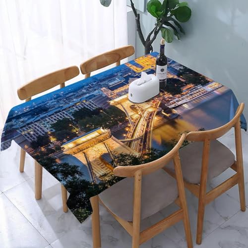 Tischdecke Outdoor Brooklyn Bridge Tischdecken Abwaschbar 3D New York Tischdecke Wetterfest Wasserdicht für Party Biertisch, 90x90 cm Q.P1512 Tischdecke Outdoor Brooklyn Bridge Tischdecken Abwaschbar 3D New York Tischdecke Wetterfest Wasserdicht für Party Biertisch, 90x90 cm Q.P1512 von Tizhweqo