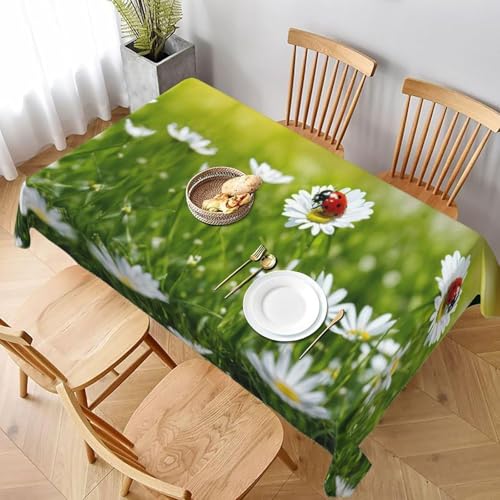Tischdecke Outdoor Chrysantheme Tischdecken Abwaschbar 3D Insekten Tischdecke Wetterfest Wasserdicht für Party Biertisch, 150x150 cm Q.P1895 von Tizhweqo